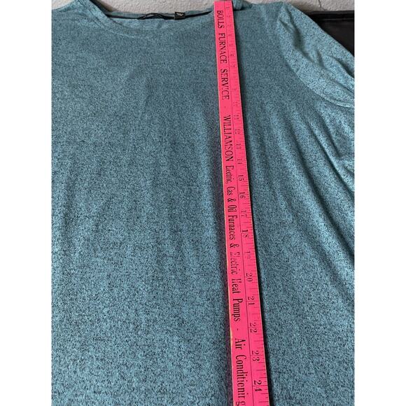 H by Halston 2X Blue‎ Super Soft Knit Long Sleeve Tunic With Faux Suede Back - Picture 10 of 10